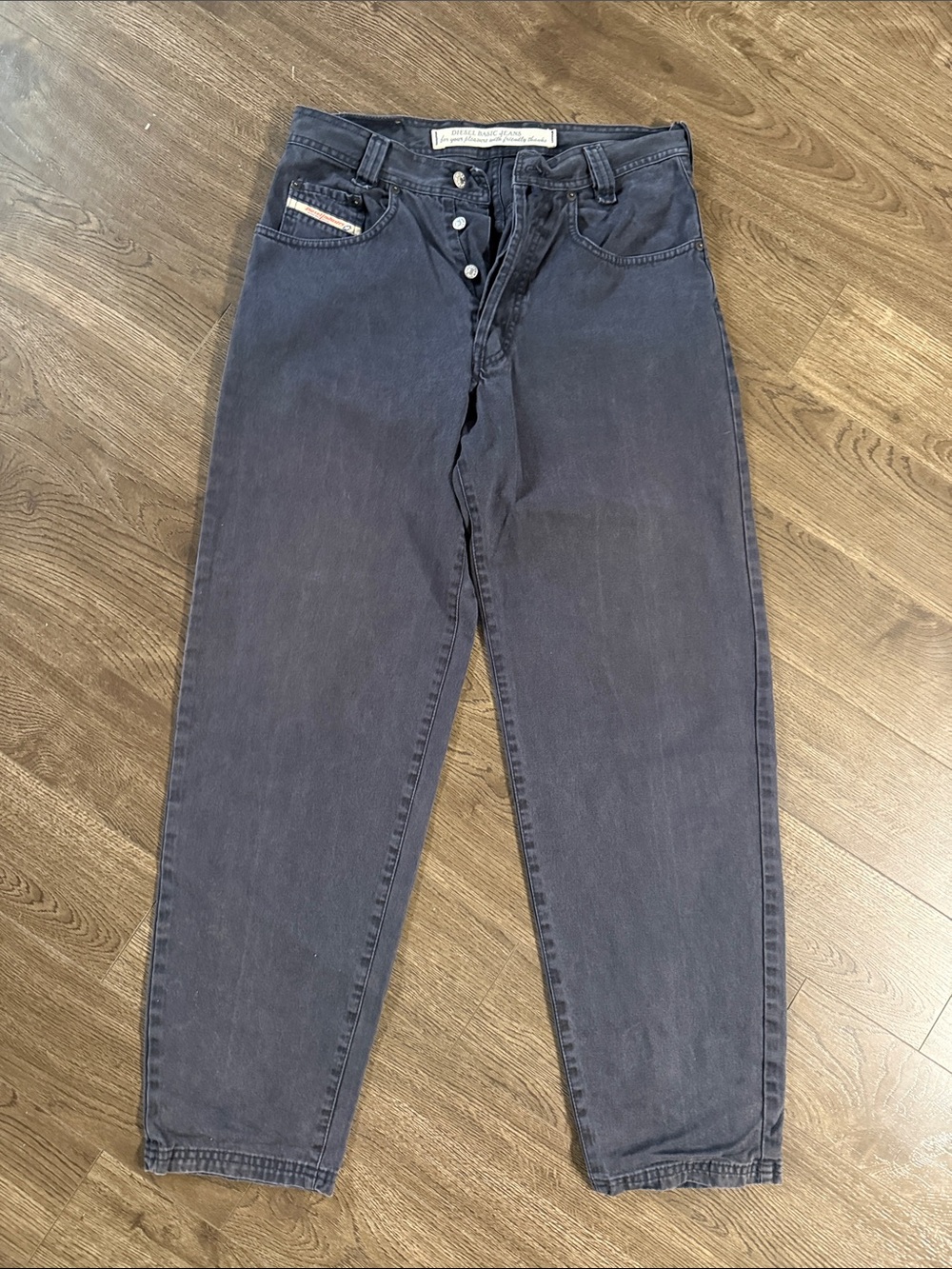 Vintage Diesel Men’s Charcoal Relaxed Jeans 30X30